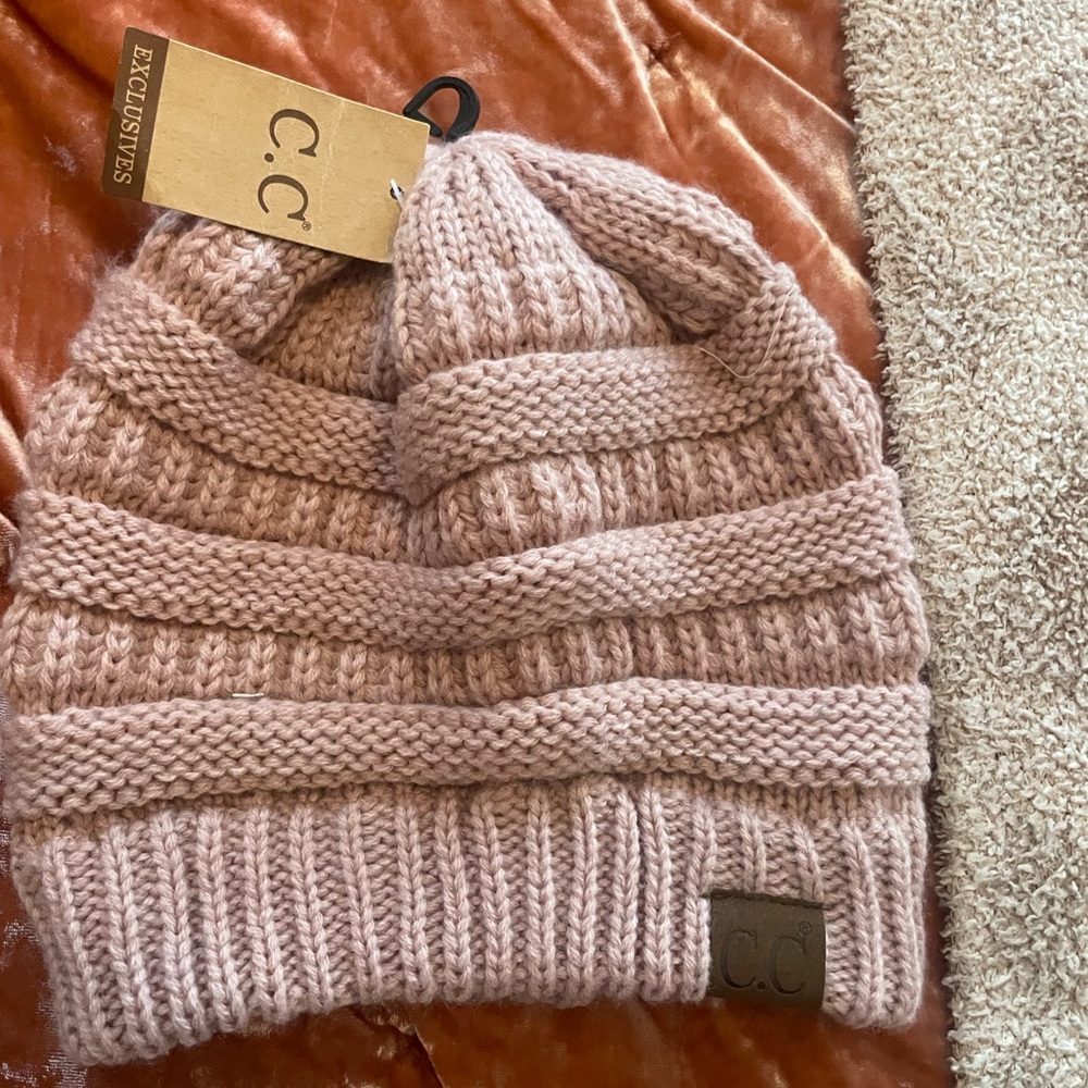 C.C Pink Knit Beanie